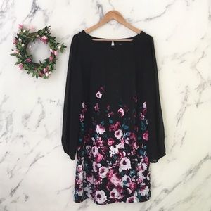 White House black market floral evening dress